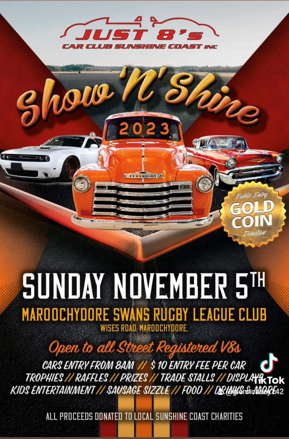 Just8s Car Club Show & Shine Annual Show, Sunshine Coast.